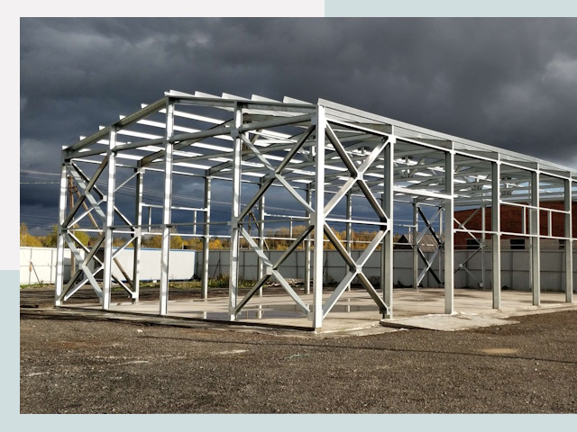 Двускатные ангары в Белебей от 612 руб. за квадрат