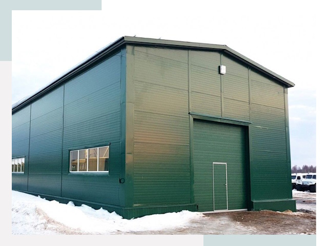 Двускатные ангары в Белебее