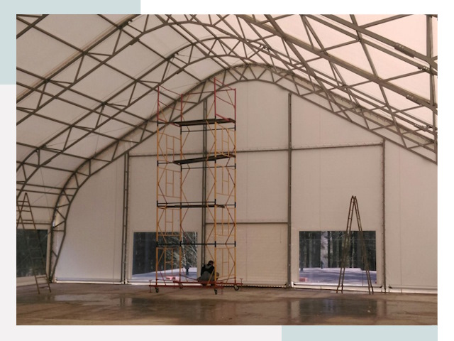 Шатровые ангары в Белебее