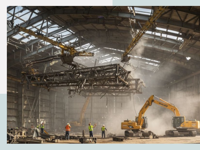 Демонтаж ангаров в Белебее от 612 руб. за м²